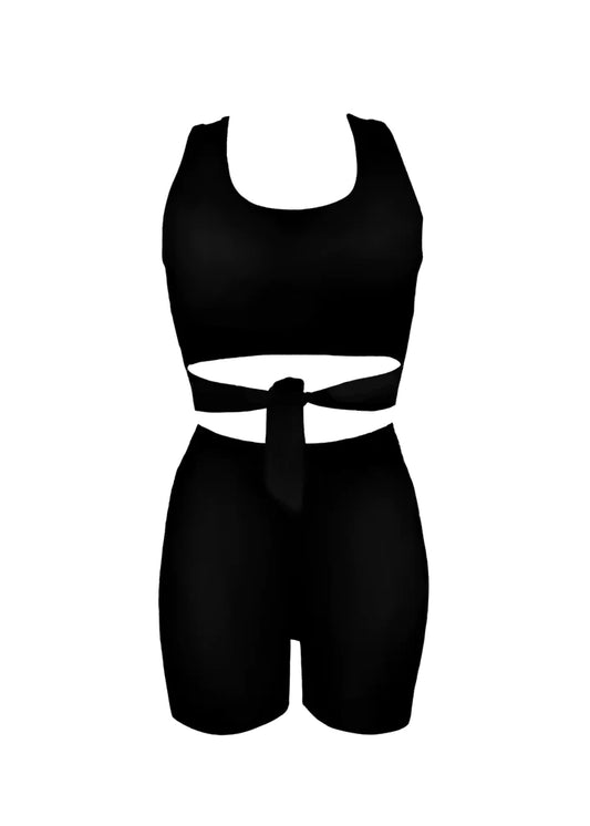 SHORT BIKER DAPHNE - NOIR ABYSS