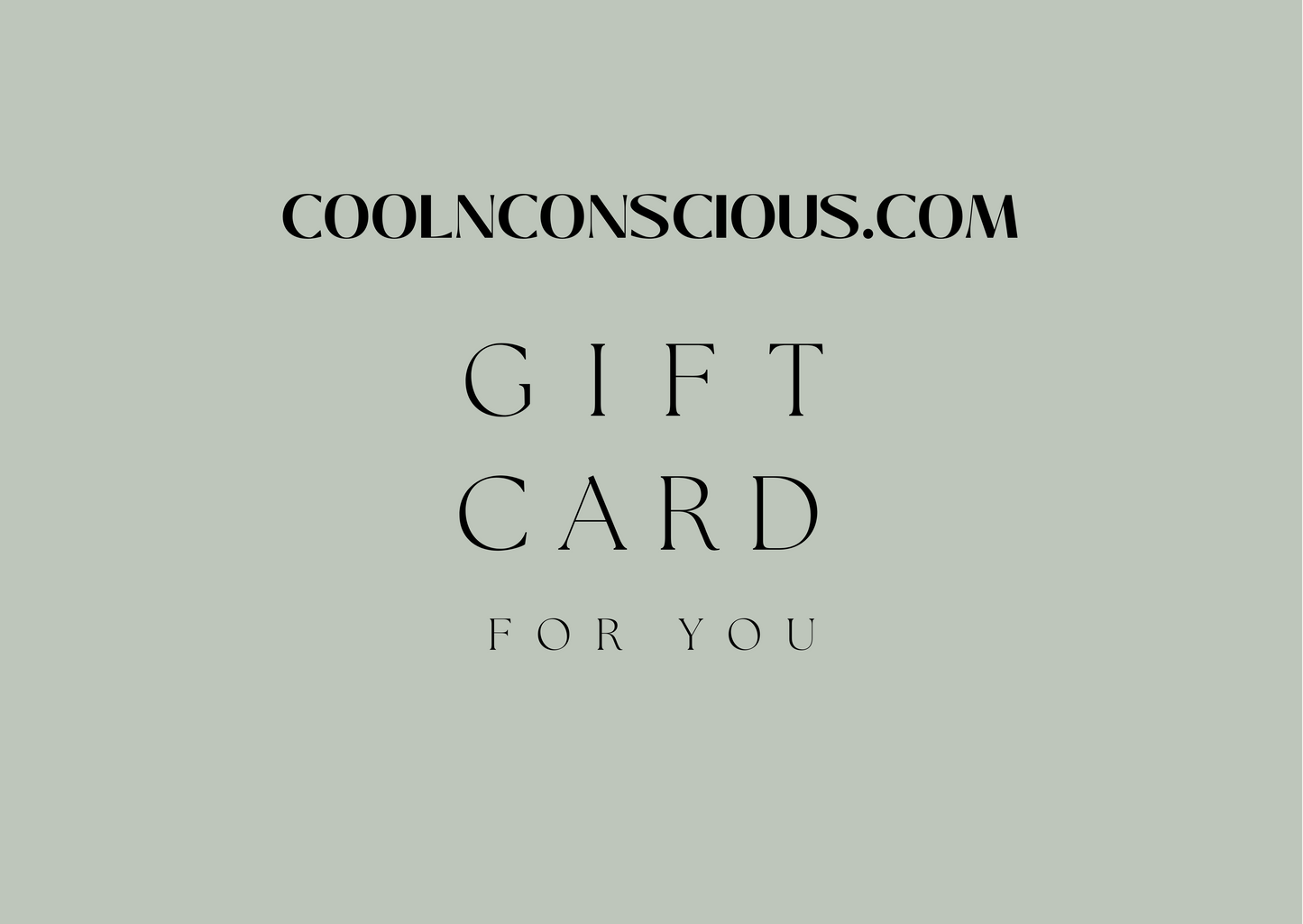 Cool n Conscious gift card