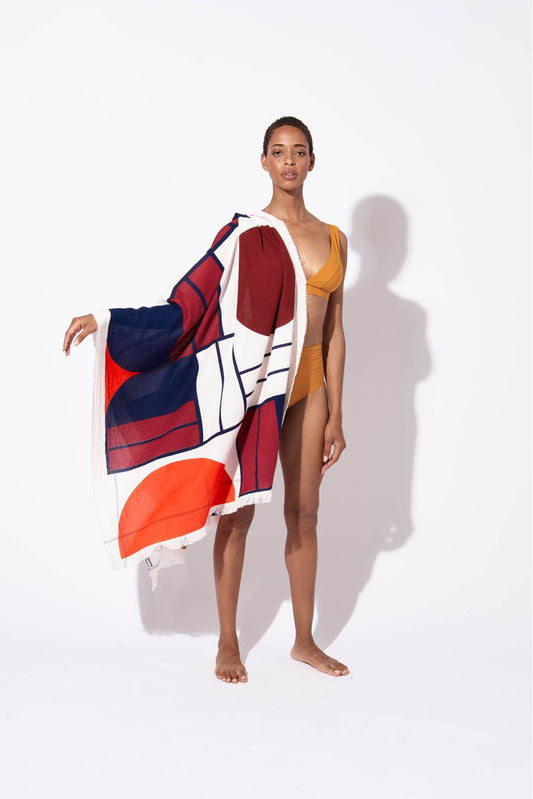 PURPLE TEMPO BEACH TOWEL