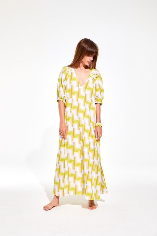 ALBA ECHO LIME DRESS