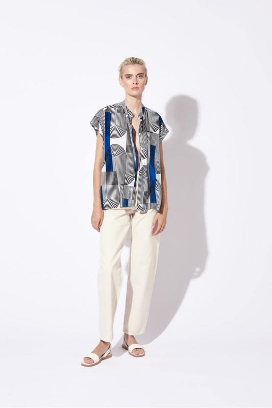 ADELE ETTORE TOP BLUE ELECTRIC