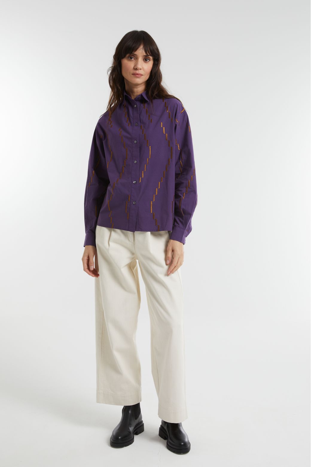 PURPLE ROSALIE CALDER SHIRT