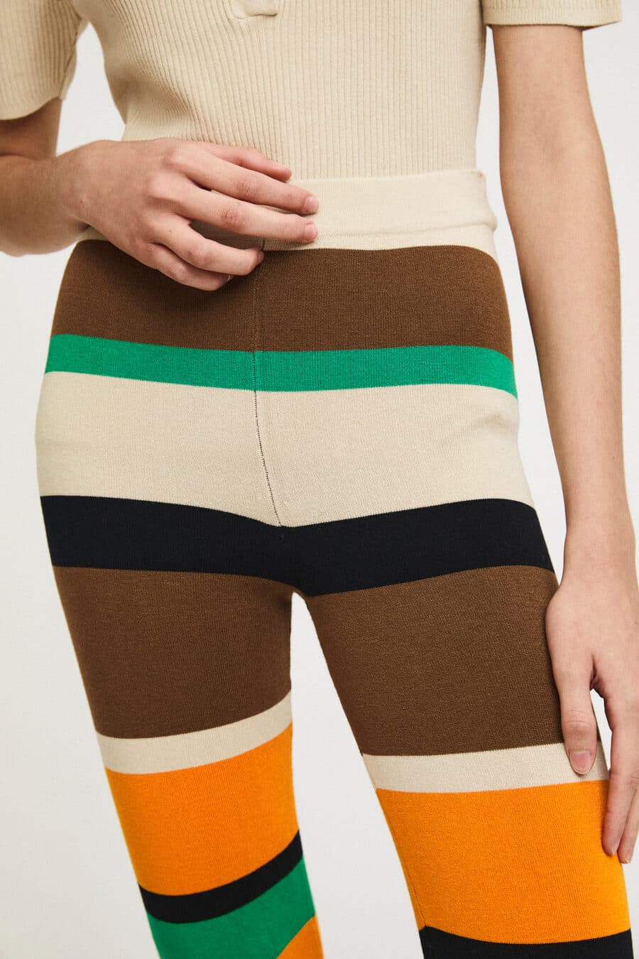Women's High Waist Plus Size Striped Autumn Leggings Yoga Pants – Soldier  Complex