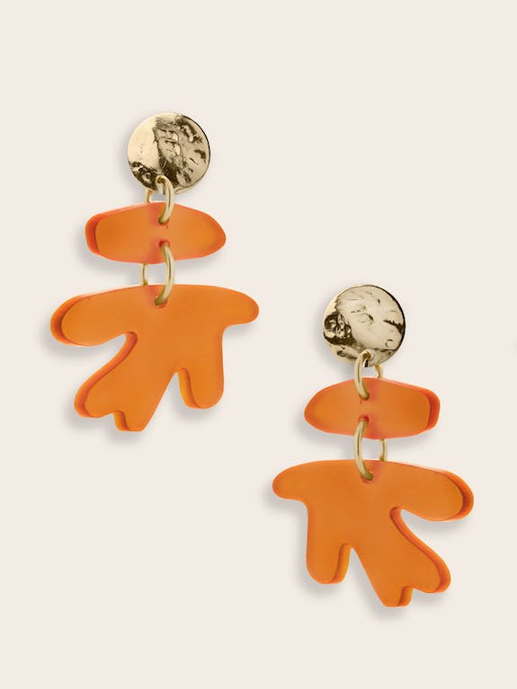 Mini carole earrings - orange