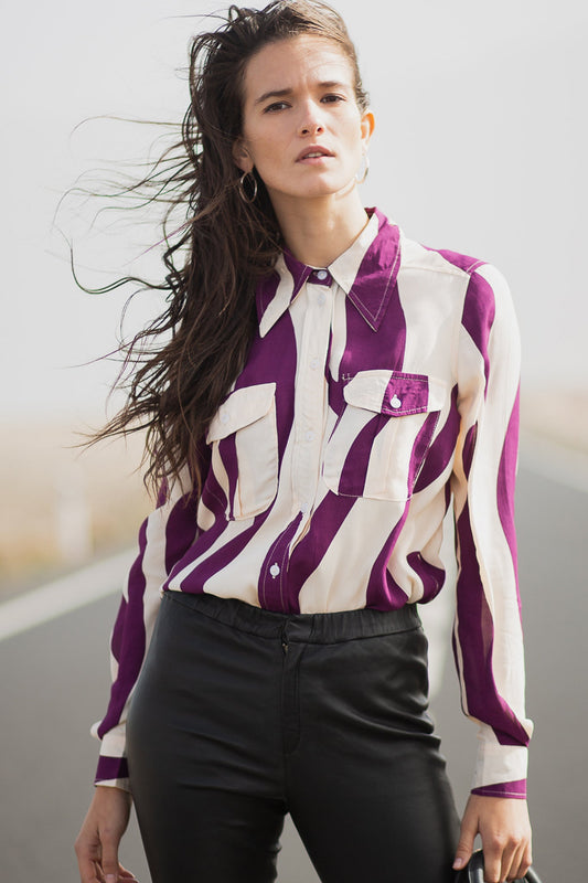 Jacenta Shirt - Zebra Purple