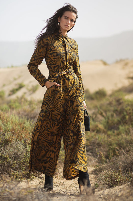 Galina Jumpsuit - Grass Coffee