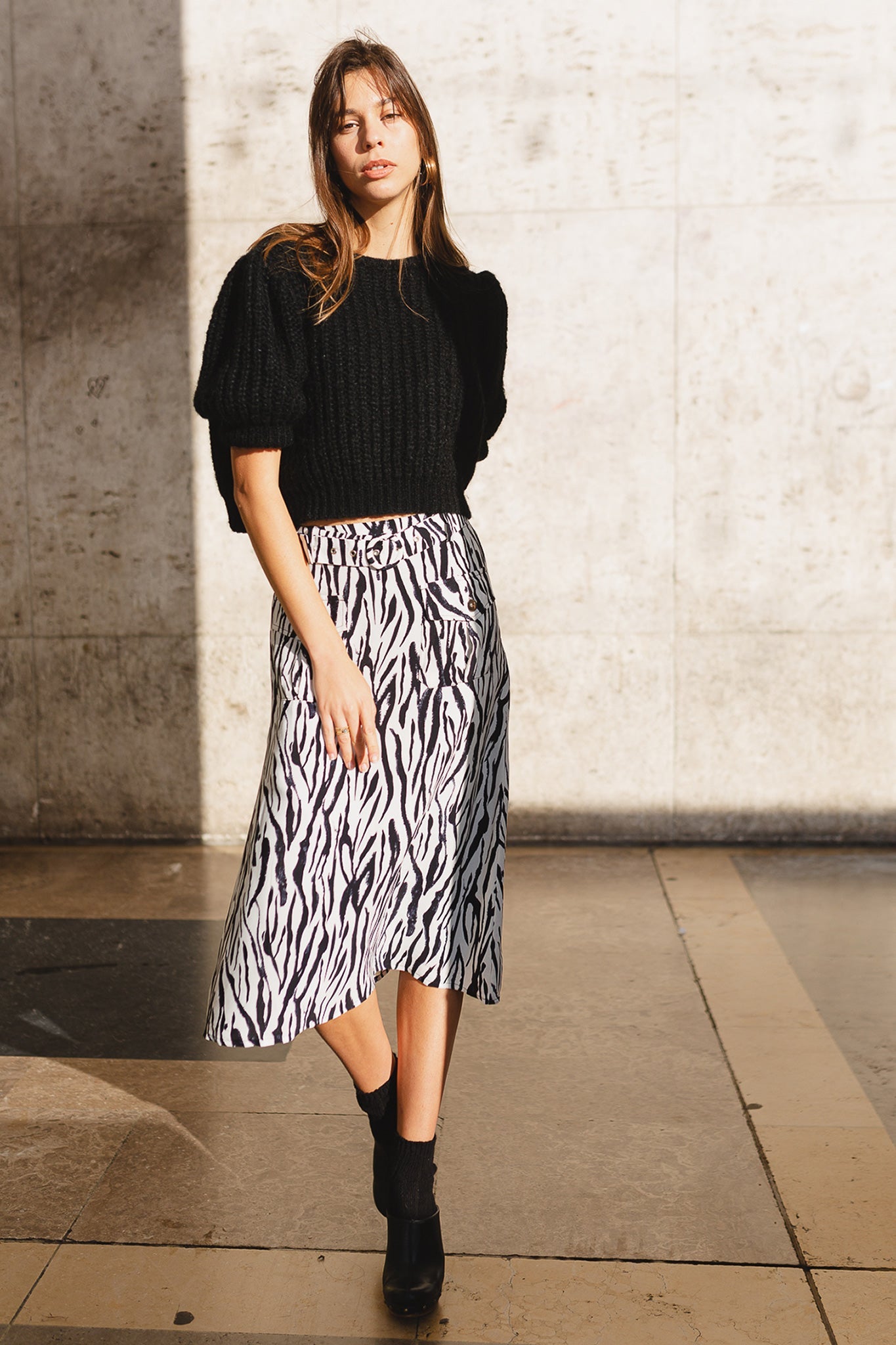 Estel Skirt - Tiger Black