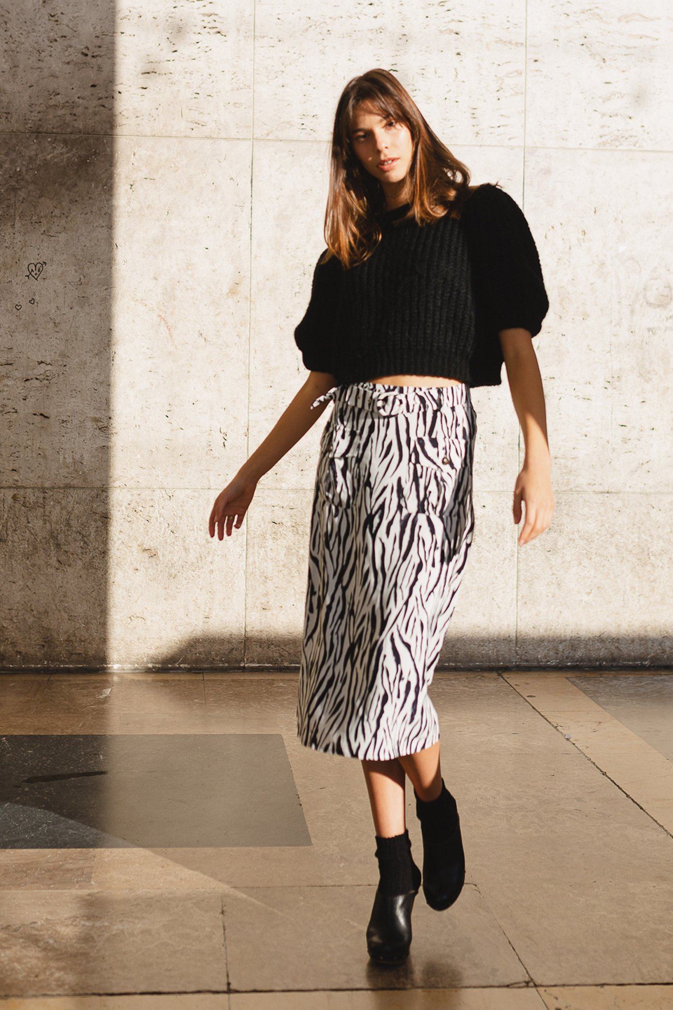 Estel Skirt - Tiger Black