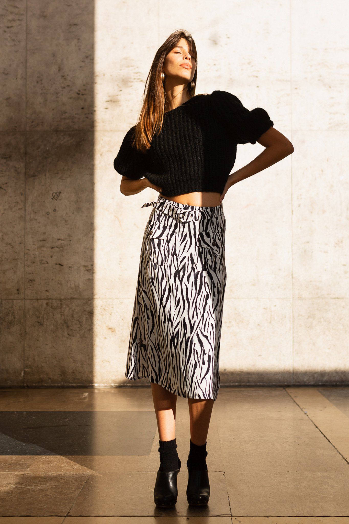 Estel Skirt - Tiger Black